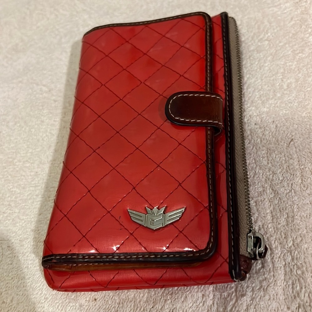 Consuela Orange Quilted Slim Wallet